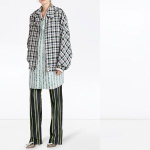 Burberry Scribble Stripe Print Shirt Silk Blend 10